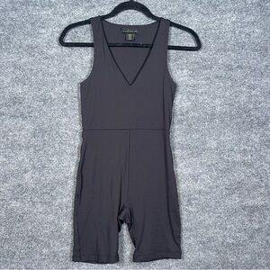 House of Harlow 1960 Womens XS Black Unitard Jumpsuit Romper Shorts Shapewear